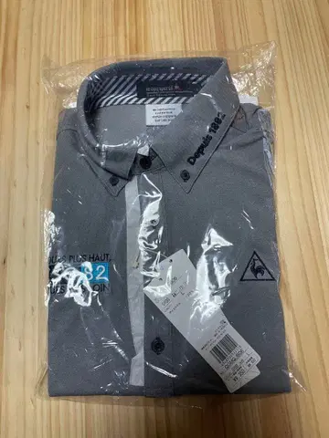 그레이 긴팔 피케 셔츠 L 사이즈