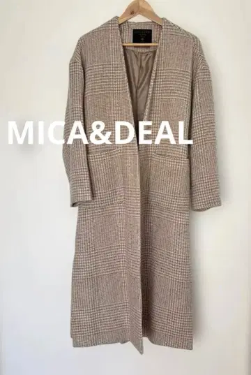MICA & DEAL 체크 무늬 롱 코트