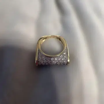 골드 다이아몬드풍 스톤 반지