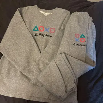 GU PlayStation 30주년 콜라보 맨투맨 셔츠 팬츠 그레이