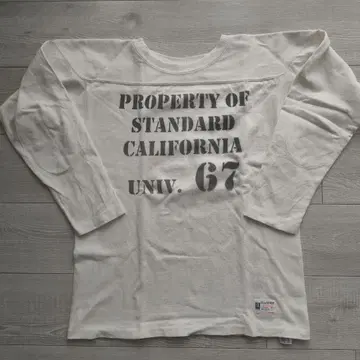스탠다드 캘리포니아 x Champion 화이트 긴팔 티셔츠 M