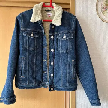 TOMMY JEANS 다크 블루 데님 자켓 S
