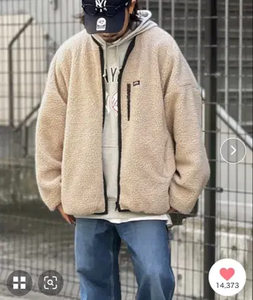 JaVa 자바 콜라보 2way 리버서블 보아 블루종 LL