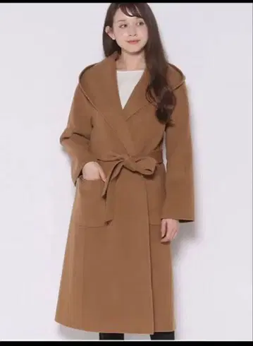 아나이 캐시미어 네이비 리버 푸드코트 롱 코트