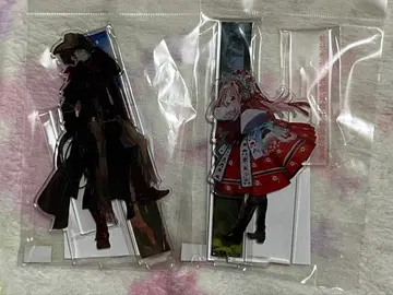 마크로스 만국 박람회 배경 포함 아크릴 스탠드 미레느 바사라 세트 2종