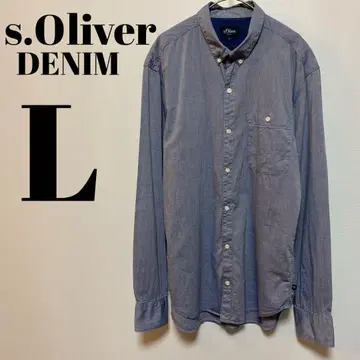 s.Oliver DENIM 긴팔 코튼 BD 셔츠 L