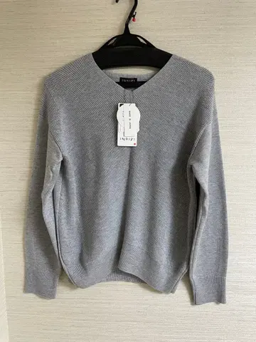 INDIVI 그레이 V넥 니트 38(M)