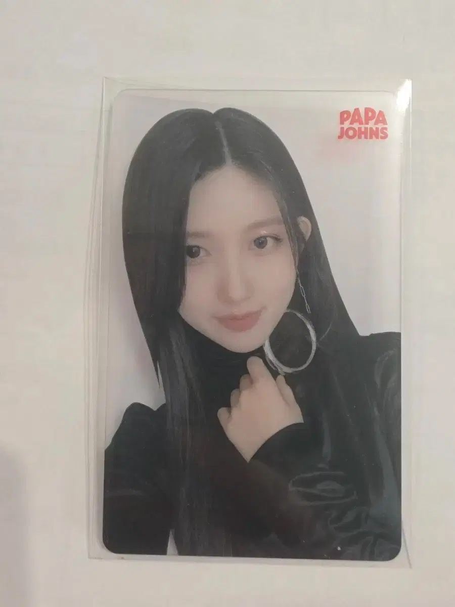 Papa John's Ive Gaeul transparent photocard