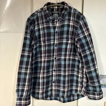 LUKER 체크 무늬 플란넬 셔츠