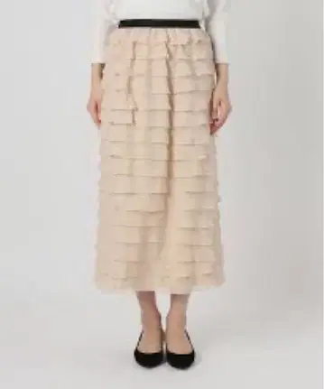TORRAZZO DONNA 프릴 디자인 베이지 롱 스커트