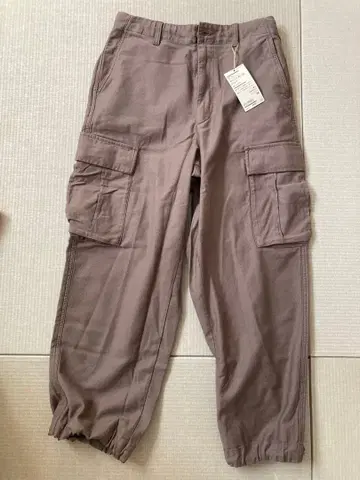 택 포함 미사용 모카색 카고 팬츠