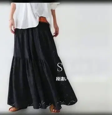 안티카 레이스 캉캉 스커트 블랙 맥시