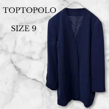 새상품급 탑 폴로 노카라 자켓 네이비 코디건 심플