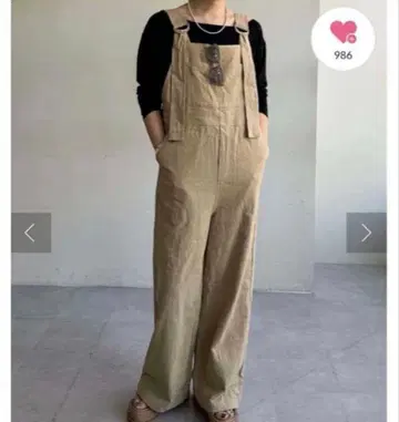 베이지 오버롤 사이즈 36