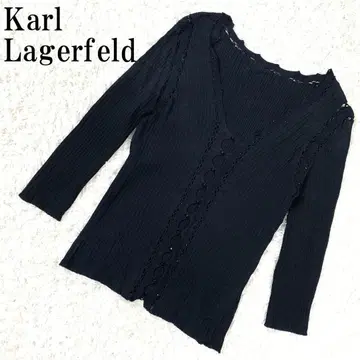 Karl Lagerfeld 니트 가디건 블랙 38 B812
