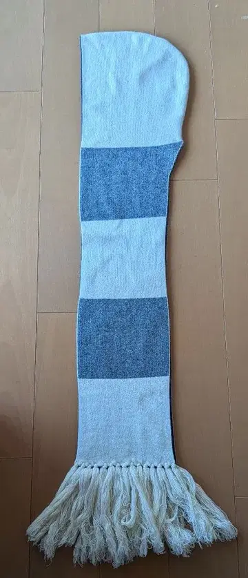 라코스테 LACOSTE 후드 부착 스트라이프 머플러