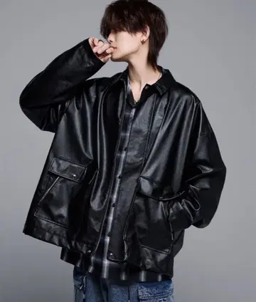 Adner 밀리터리 플라이트 지퍼 블루종 M 블랙