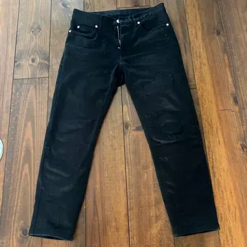 ZOZO 블랙 데님 테이퍼드 팬츠 남성용 s 사이즈