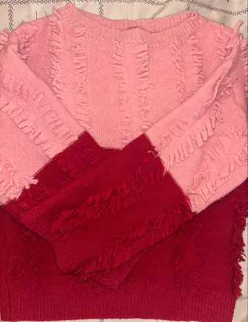 니트 스웨터 프린지