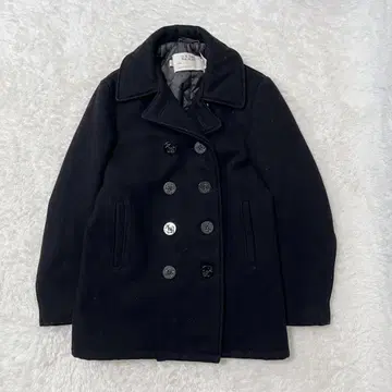 [ 미국제 L 충전솜 퀼팅 ] 샷 피코트 더블 블랙