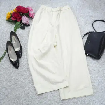 H429*BEATRICE 베아트리스 캐주얼 와이드 팬츠 베이지 38