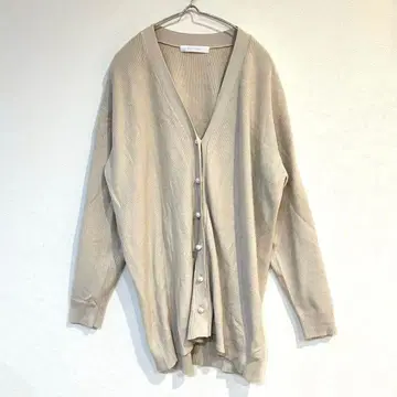 [ 두클라쎄 ] 니트 가디건 V넥 펄 버튼 긴팔 무지 L