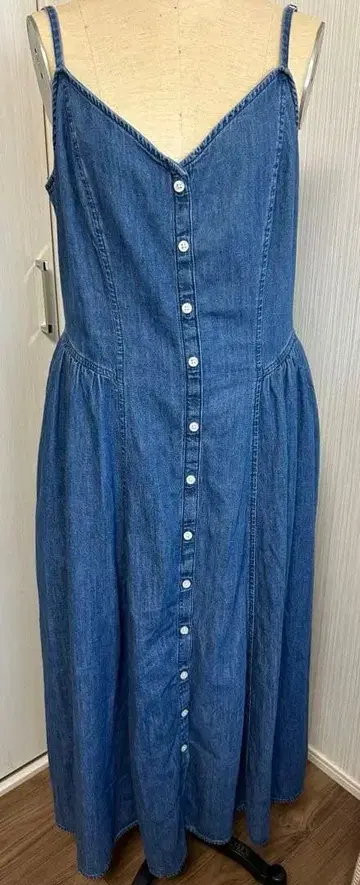 새상품 갭 데님 시임 맥시 원피스 L