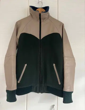 waste (twice) 바시티 자켓