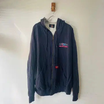 US 구제 의류 Dickies 풀 집업 후드티 네이비