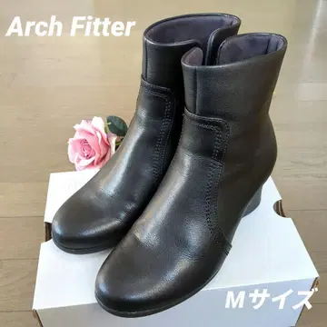 아치 피터 ArchFitter 부츠 사이드 지퍼 웨지솔 블랙