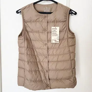 무인양품 노카라 다운 베스트 베이지 XS