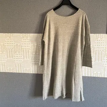 에바무에바 그레이 긴팔 튜닉 원피스