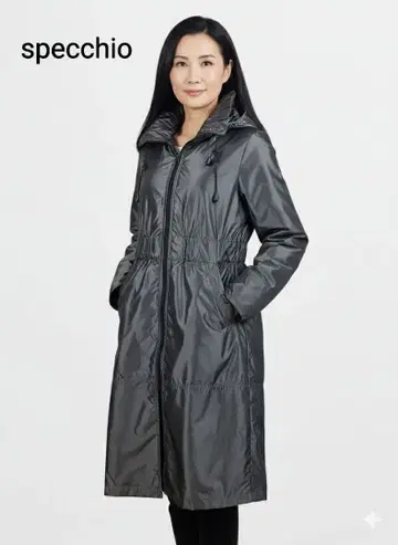 새상품급 specchio 발수 폴리에스테르 트렌치코트