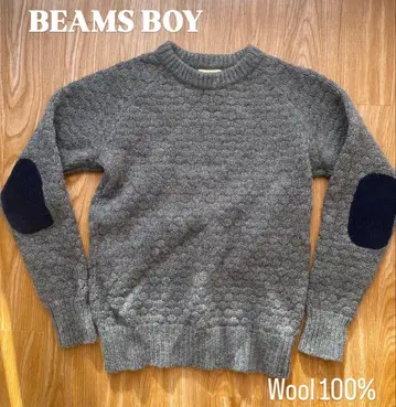 BEAMS BOY 그레이 울 스웨터