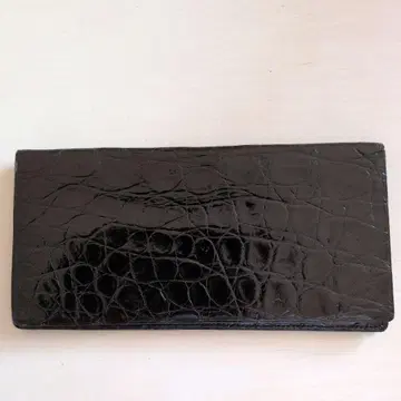 블랙 가죽 장지갑 크로커다일 얇은 타입