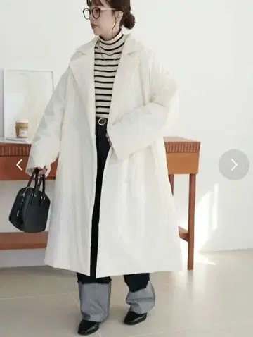 [ Discoat ] 충전솜 패디드 코트 아이보리