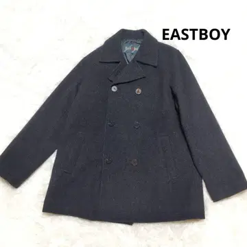 통학 출퇴근 EAST BOY 블랙 울 피 코트 빅 사이즈