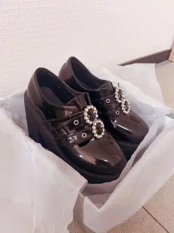 버블스 더블 버클 통굽 신발 35