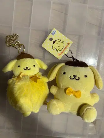 산리오 폼폼푸딩 참 마스코트 퍼