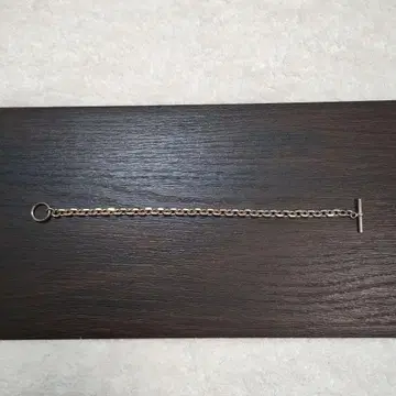 실버 체인 925 T바 잠금 팔찌