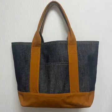 미사용 새상품급 KOJIMA GENES 토트백 L 인디고 카멜