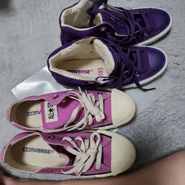 컨버스 올스타 퍼플 핑크 스니커즈 세트