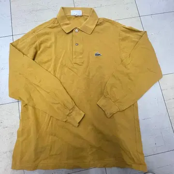Lacoste 긴팔 피케 셔츠 머스타드