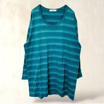 [ 어반 리서치 ] 긴팔 T셔츠 L 그린 계열 보더 무늬 캐주얼 롱티