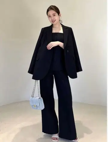 anuans 핀턱 스트레이트 팬츠