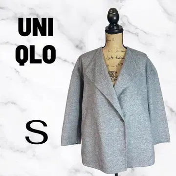 [ UNIQLO ] 더블 페이스 숏코트 울 2way 럭셔리 그레이 S