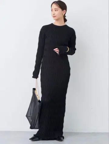 주말 한정 가격 새상품급 두지엠 클라세 SHEERRING 롱 원피스