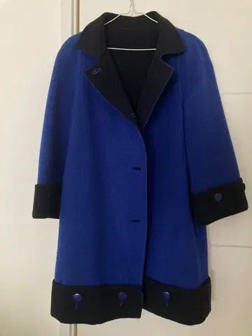 준 아시다 jun ashida 롱 코트 파랑 네이비 넉넉한 따뜻한