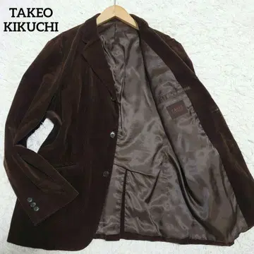 고급 빨간색 택 다케오 키쿠치 테일러드 자켓 코듀로이 브라운 L 상당