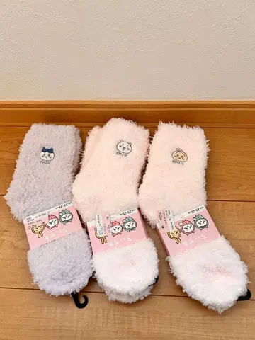 치이카와 (먼작귀) 복슬복슬 크루 삭스 3켤레 세트